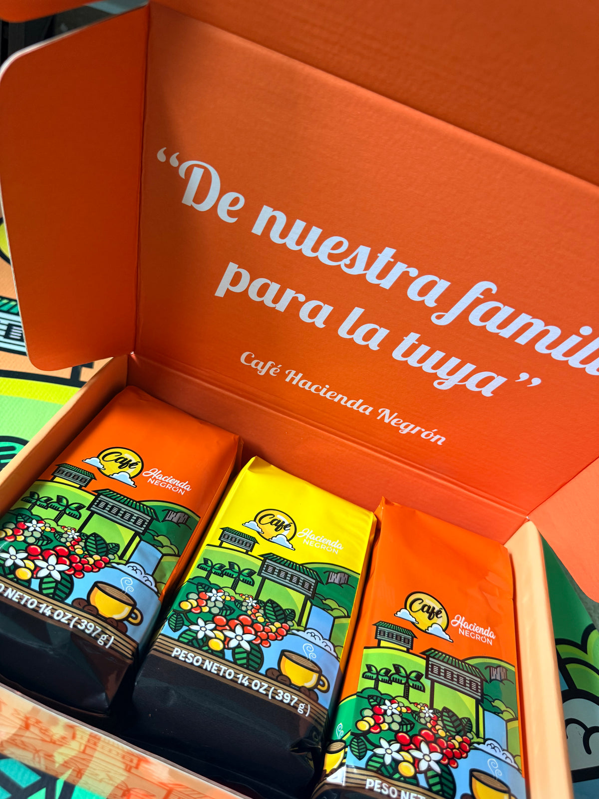 La cajita de Café Hacienda Negrón