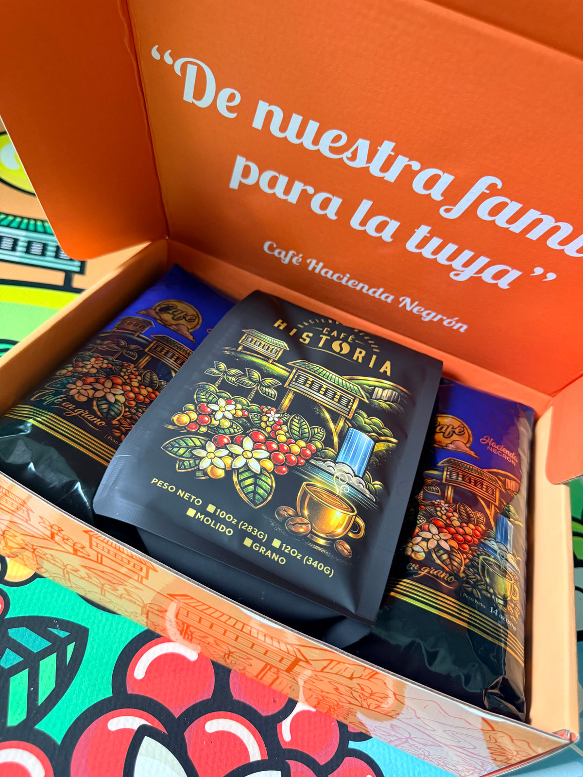La cajita de Café Hacienda Negrón